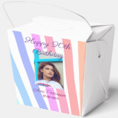 Happy 20th Birthday rainbow rustic boho lines phot フェイバーボックス (裏面)