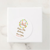 Happy 20th Birthday red add name monogram wreath フェイバータグ (インサイチュ)