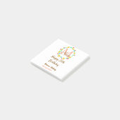 Happy 20th Birthday red add name monogram wreath ポストイット (アングル)