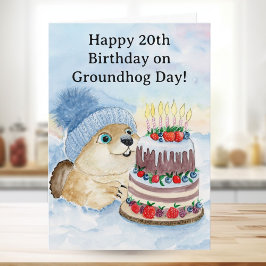  Happy 20th Groundhog Day Birthday  カード