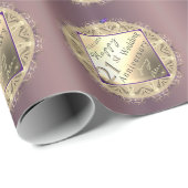 "Happy 21st Anniversary" Brass ラッピングペーパー (ロールコーナー)