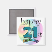 Happy 21st Birthday マグネット (正面/裏面)