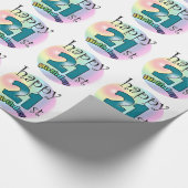 Happy 21st Birthday ラッピングペーパー (角)