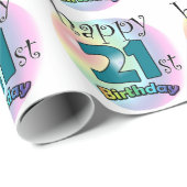 Happy 21st Birthday ラッピングペーパー (ロールコーナー)