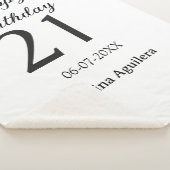 Happy 21st birthday bold letter simple name minima シェルパブランケット (3/4)