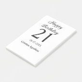 Happy 21st birthday bold letter simple name minima ポストイット (アングル)