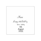 Happy 21st Birthday green add name monogram brown  ラバースタンプ (インプリント)