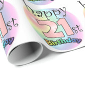 Happy 21st Birthday (roze) ラッピングペーパー (ロールコーナー)