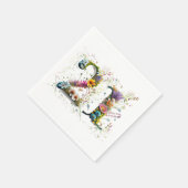 Happy 21st Birthday Wildflowers Happy Birthday スタンダードカクテルナプキン (角)