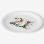 Happy 21st Birthday Wildflowers Happy Birthday ペーパープレート (アングル)