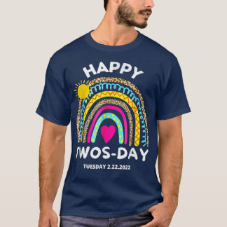 Happy 22222 Twosday 2022年2月22日火曜日Num Tシャツ