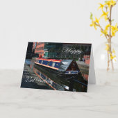 Happy 23rd Birthday canal boat カード (黄色い花)