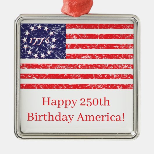 Happy 250th America メタルオーナメント (正面)