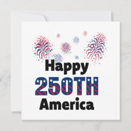 Happy 250th America Patriotic 4th of July 招待状
