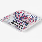 Happy 250th America Patriotic Fireworks ペーパープレート (傾斜あり)