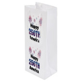 Happy 250th America Patriotic July 4th ワインギフトバッグ (裏面アングル)