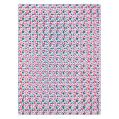 Happy 250th Birthday,America!Floral Red White Blue テーブルクロス (正面)