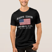Happy 250th Birthday USA シャツ | アメリカ250周年記念 Tee | (正面)