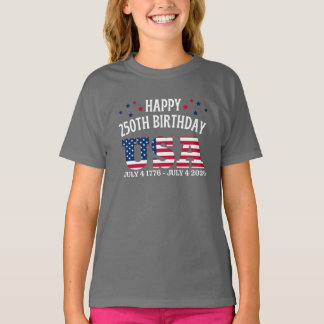 Happy 250th birthday USA Tシャツ