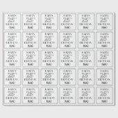 HAPPY 25th誕生日;アールデコスタイル;名前をカスタムする ラッピングペーパー (フラット)