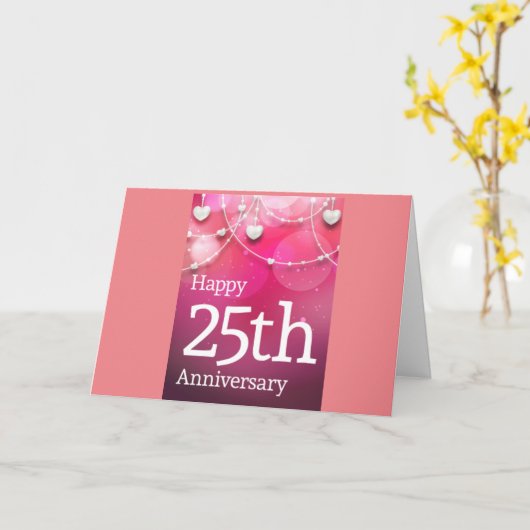 「HAPPY ***25th***結婚's ANNIVERSARY」カード カード (黄色い花)