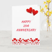 HAPPY ***25th*** ANNIVERSARYと楽しむ" カード (黄色い花)