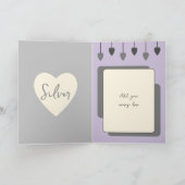 Happy 25th Anniversaryにグレーパープルの名前を追加 カード (内部)