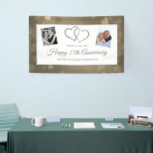 HAPPY 25th ANNIVERSARY SILVERハート&写真 横断幕 (トレードショー)