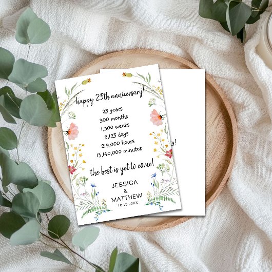 Happy 25th anniversary the best is yet to come カード