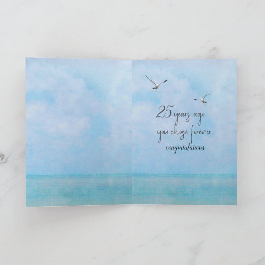 Happy 25th Anniversary Tropical Window カード (内部)