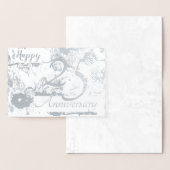 Happy 25th Silver結婚's Anniversary 空白の Card 箔カード (ディスプレー)