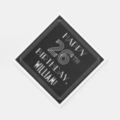HAPPY 26th誕生日;アールデコスタイル;名前をカスタムする スタンダードランチョンナプキン (角)