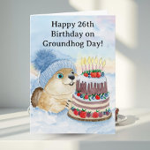  Happy 26th Groundhog Day Birthday  カード