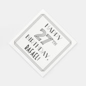 HAPPY 27th誕生日;アールデコスタイル;名前をカスタムする スタンダードランチョンナプキン (角)