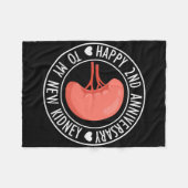 Happy 2 Year Anniversary To My New Kidney Transpla フリースブランケット (正面(横))