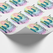 Happy 2nd Birthday ラッピングペーパー (角)