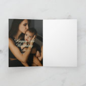 Happy 2nd birthday kids baby mother yellow gray na カード (内部)