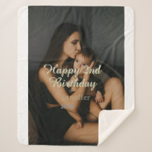 Happy 2nd birthday kids baby mother yellow gray na