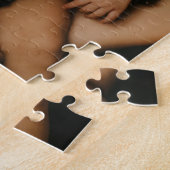 Happy 2nd birthday kids baby mother yellow gray na ジグソーパズル (側面)