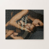 Happy 2nd birthday kids baby mother yellow gray na ジグソーパズル (横)