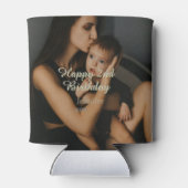 Happy 2nd birthday kids baby mother yellow gray na 缶クーラー (裏面)