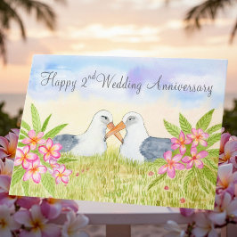 Happy 2nd Wedding Anniversary  Laysan Albatross カード