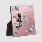 Happy 3周年記念カスタム写真コラージュ フォトプラーク (正面)