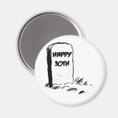 「Happy 30th」墓石 マグネット (正面/裏面)