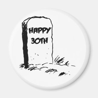「Happy 30th」墓石 マグネット