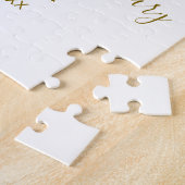 Happy 30th anniversary name date golden bold lette ジグソーパズル (側面)