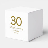 Happy 30th anniversary name date golden bold lette フェイバーボックス (裏面サイド)