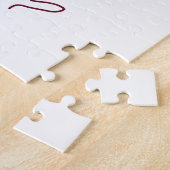 Happy 30th anniversary name date golden red leaf ジグソーパズル (側面)