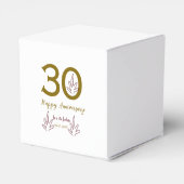 Happy 30th anniversary name date golden red leaf フェイバーボックス (裏面サイド)