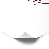 Happy 30th anniversary name date golden red leaf ポスター (コーナー)